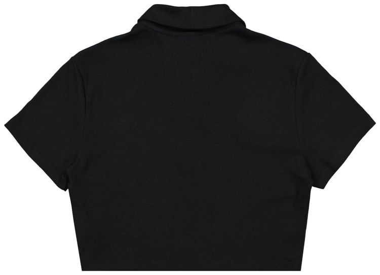 Air Jordan Cropped Ribbed Polo Black
