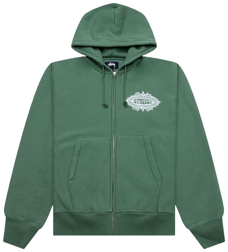 Stussy Mantra Zip Hoodie Green
