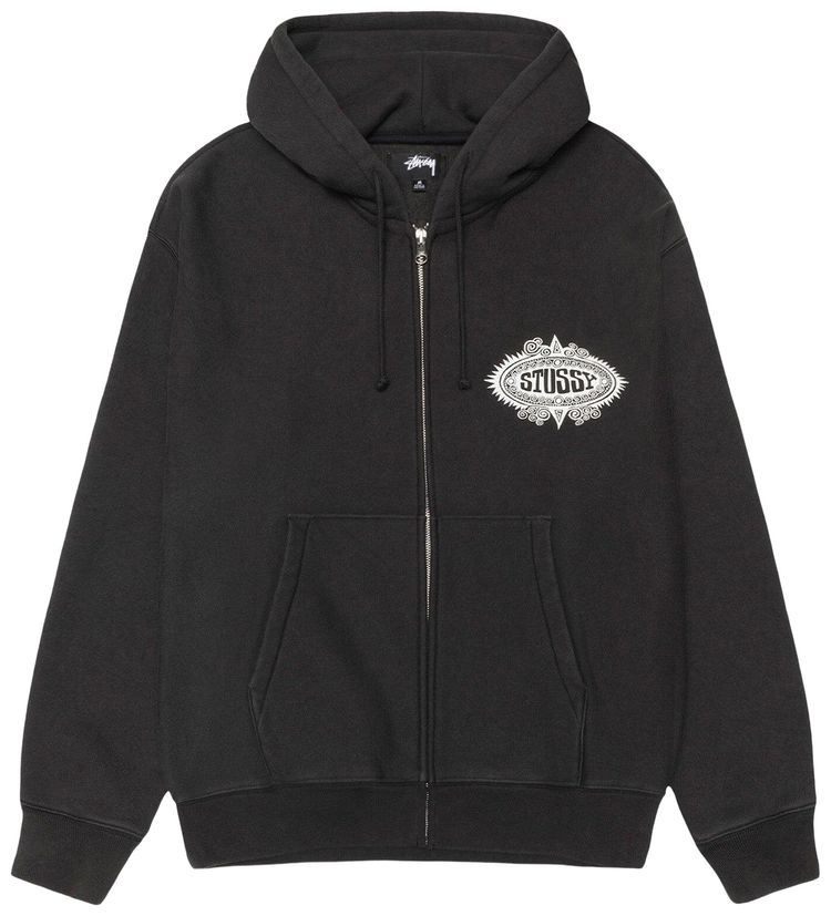 Stussy Mantra Zip Hoodie Black