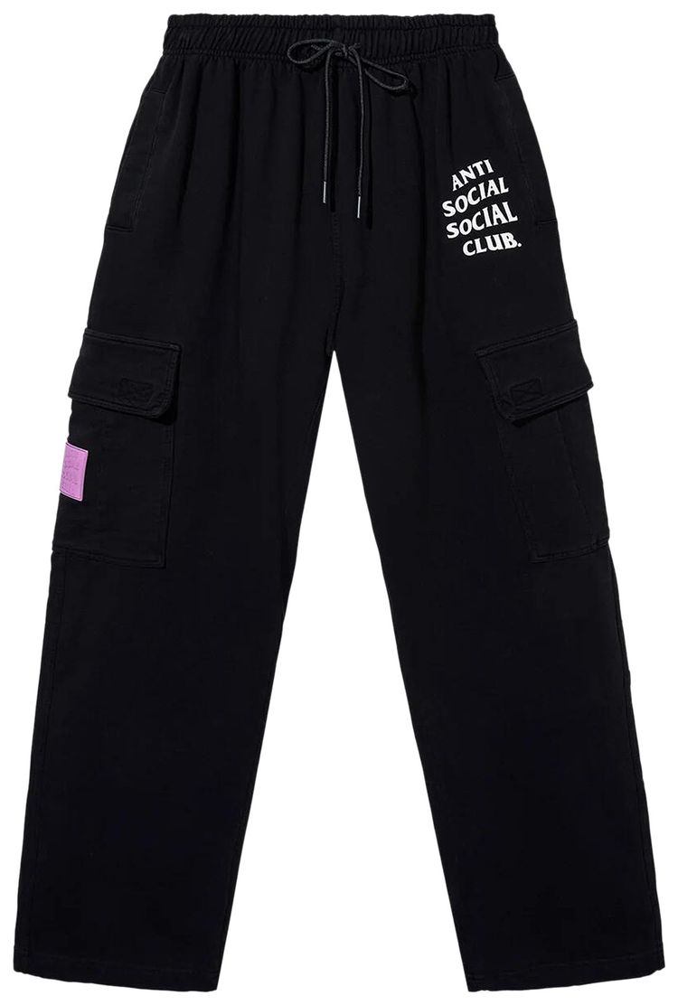 Anti Social Social Club Mind Games Cargo Sweatpants Black