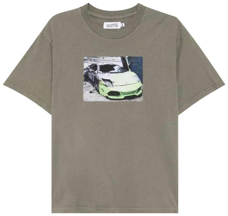 Anti Social Social Club Totaled Tee Olive Green