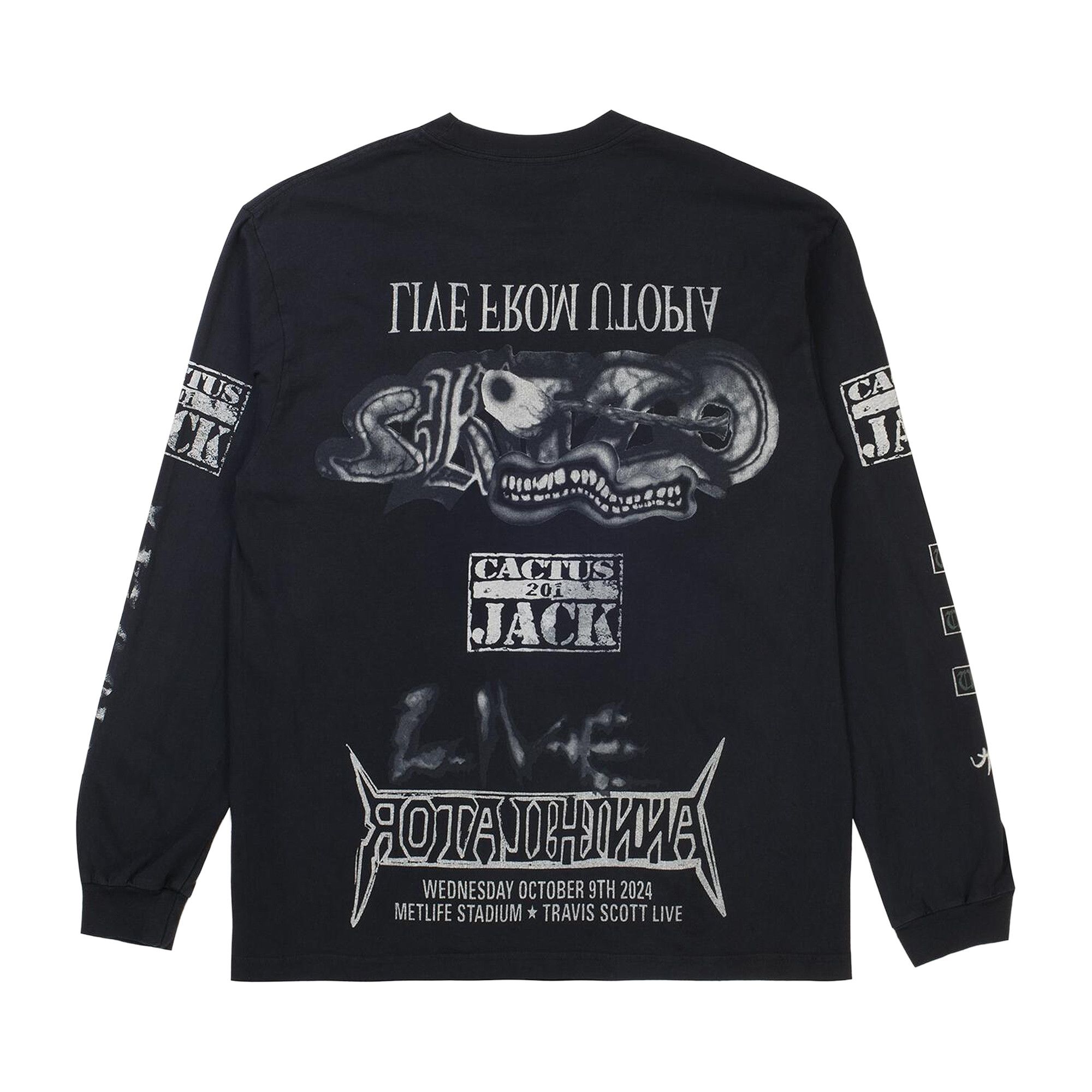 Buy Cactus Jack by Travis Scott Eidol Long Sleeve 'Black' - PCS