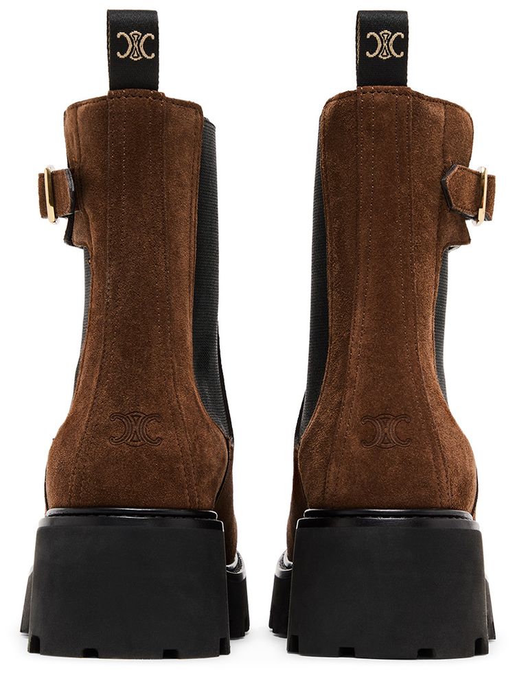 CELINE Wmns Triomphe Rangers Chelsea Boot Dark Brown