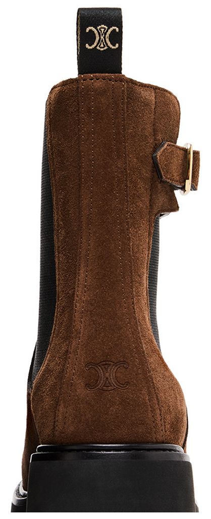 CELINE Wmns Triomphe Rangers Chelsea Boot Dark Brown