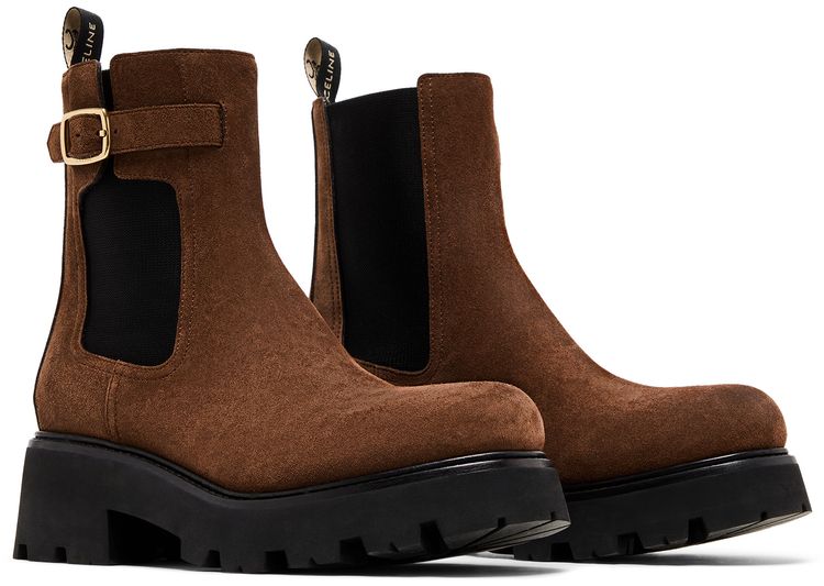 CELINE Wmns Triomphe Rangers Chelsea Boot Dark Brown