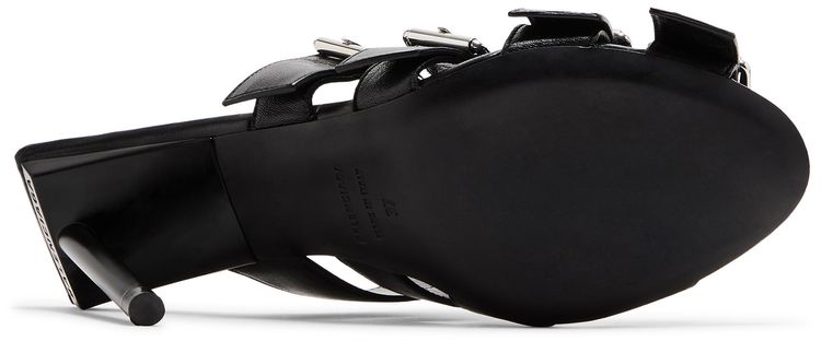 Balenciaga Wmns Buckle Strap Sandal Black Silver