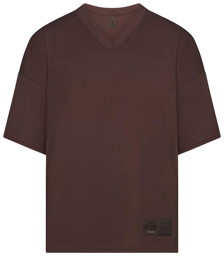 NikeSKIMS Airy V Neck Oversized Top Dark Sepia