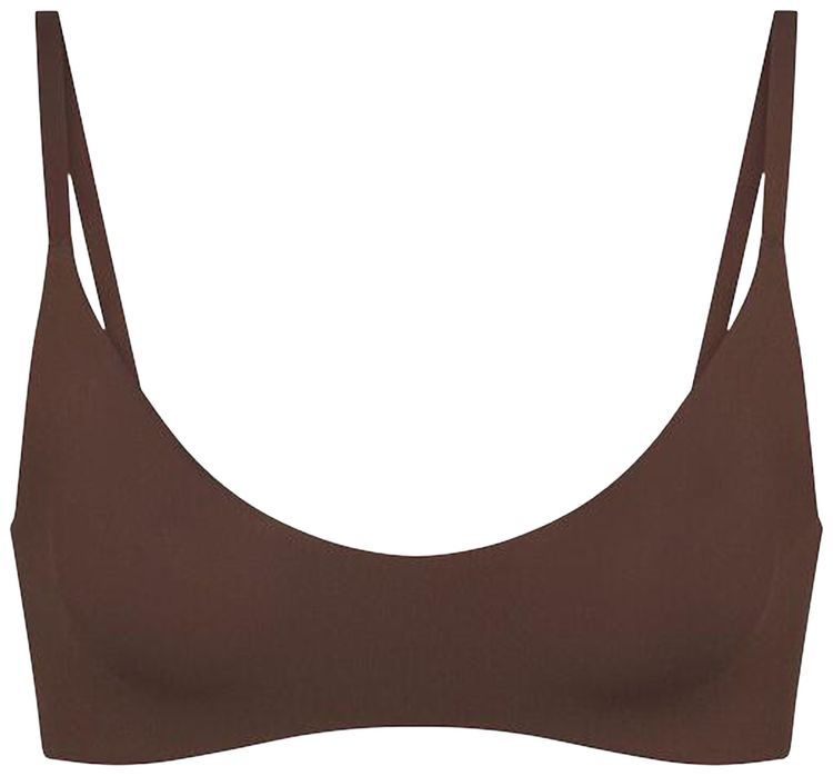 NikeSKIMS Matte Micro Scoop Bra Dark Sepia