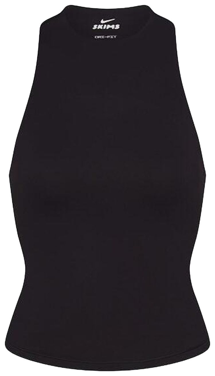 NikeSKIMS Matte Mock Neck Racer Tank Obsidian
