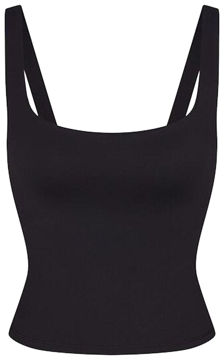 NikeSKIMS Matte Square Neck Tank Obsidian