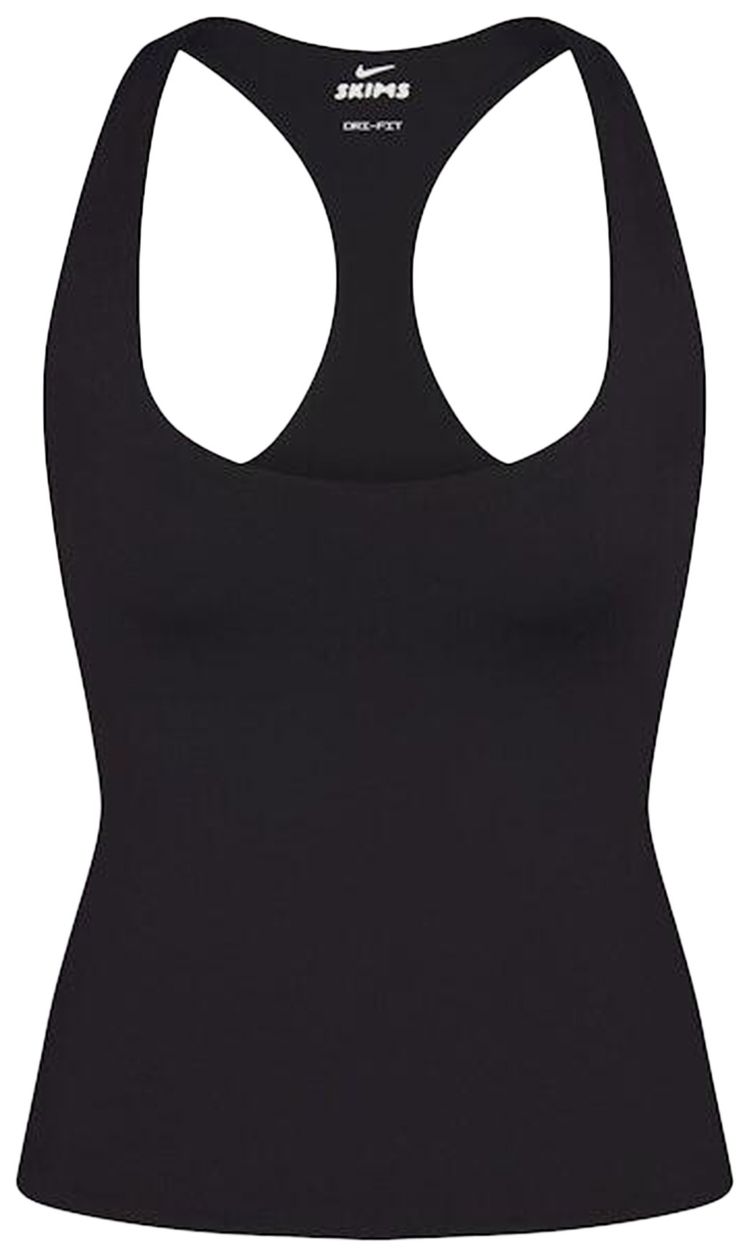NikeSKIMS Matte Racer Back Tank Obsidian