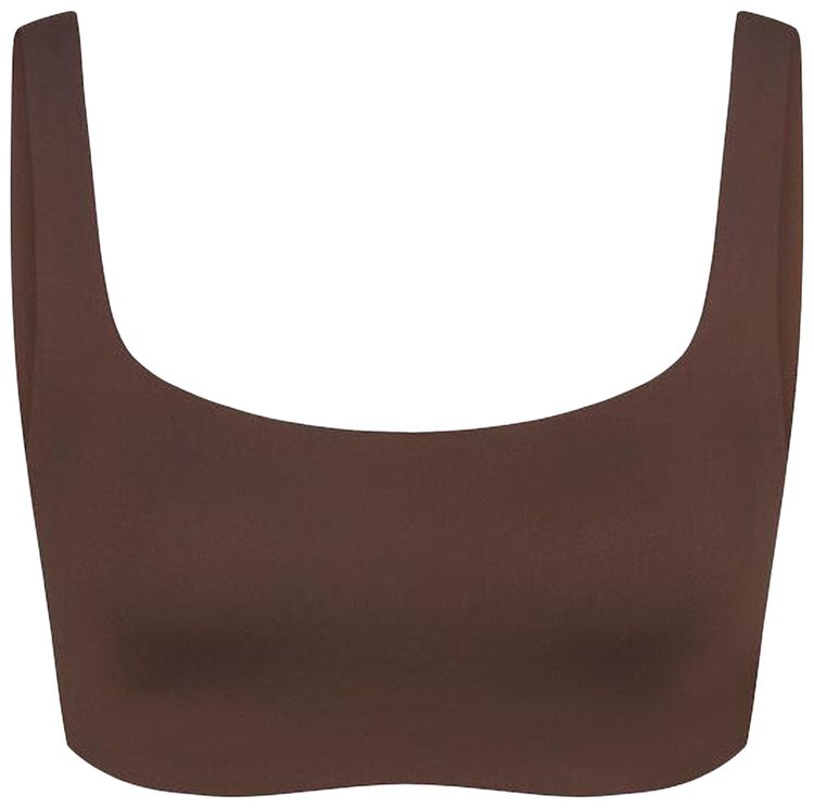 NikeSKIMS Matte Scoop Neck Bra Dark Sepia