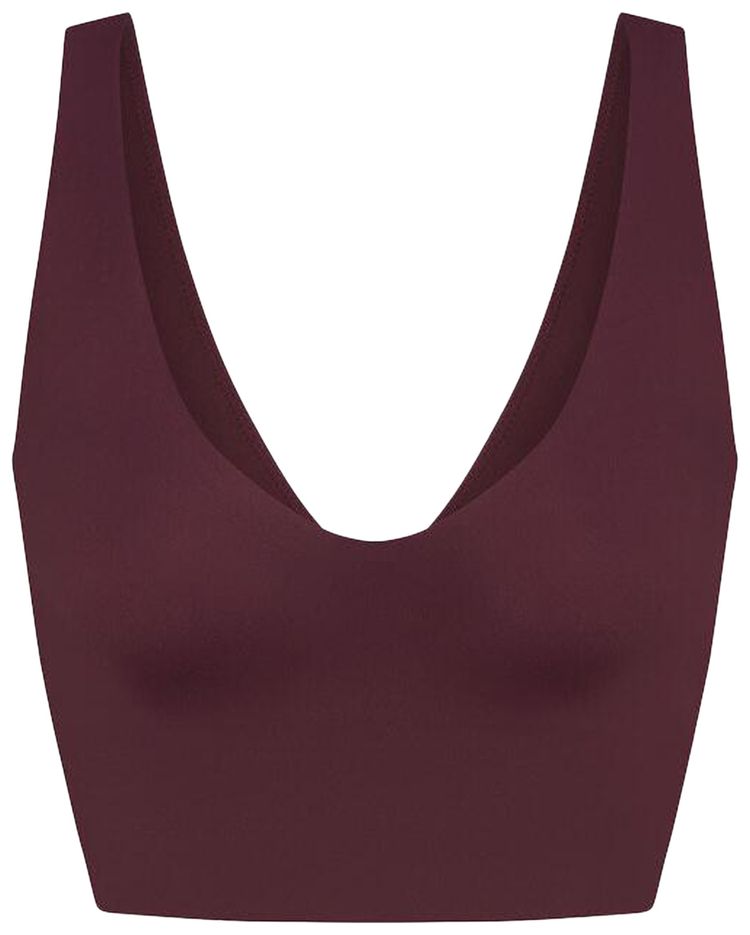NikeSKIMS Matte V Neck Bra Top Currant