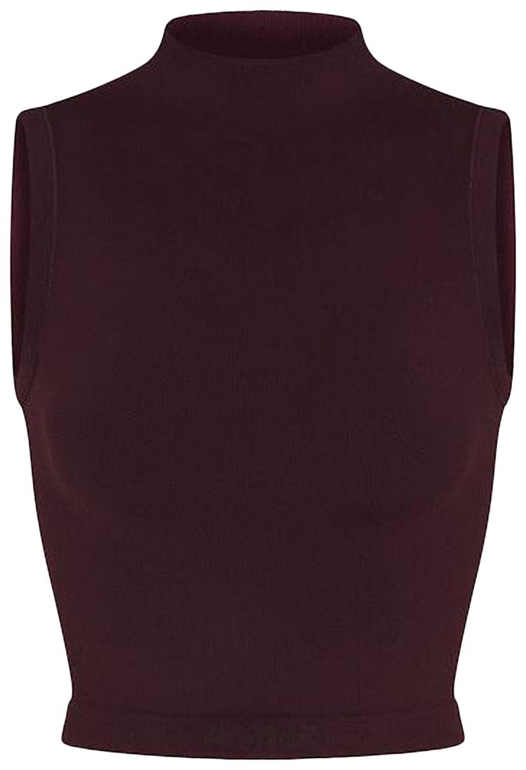 NikeSKIMS Vintage Seamless Mock Neck Bra Top Currant