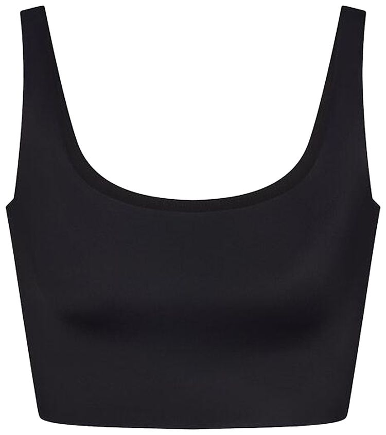 NikeSKIMS Shine Scoop Neck Bra Top Obsidian