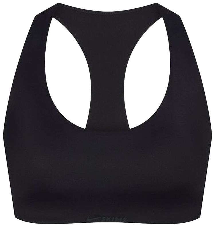 NikeSKIMS Shine Racer Back Bra Obsidian