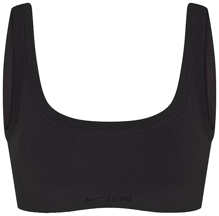 NikeSKIMS Vintage Seamless Scoop Neck Bra Obsidian