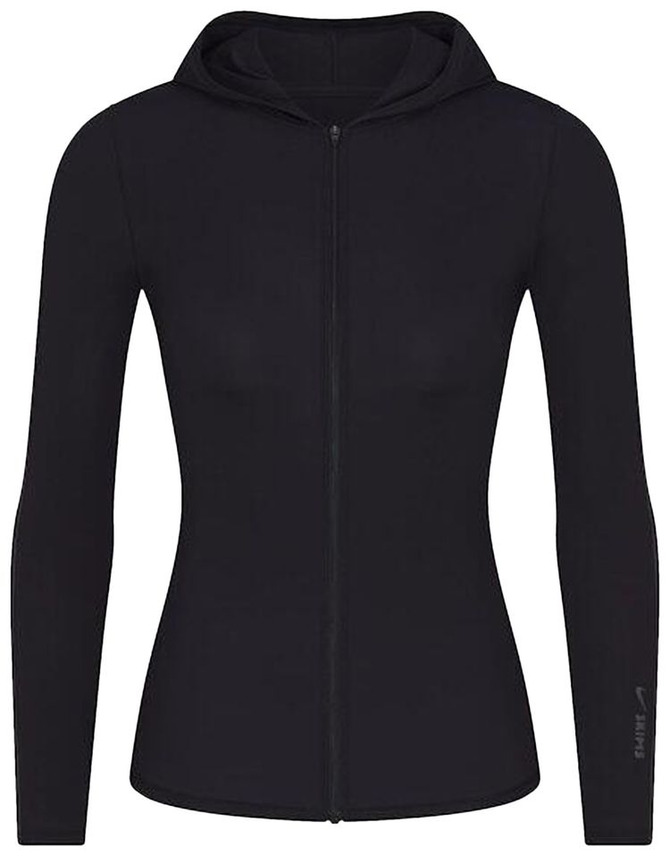NikeSKIMS Vintage Weightless Layers Zip Up Hoodie Obsidian