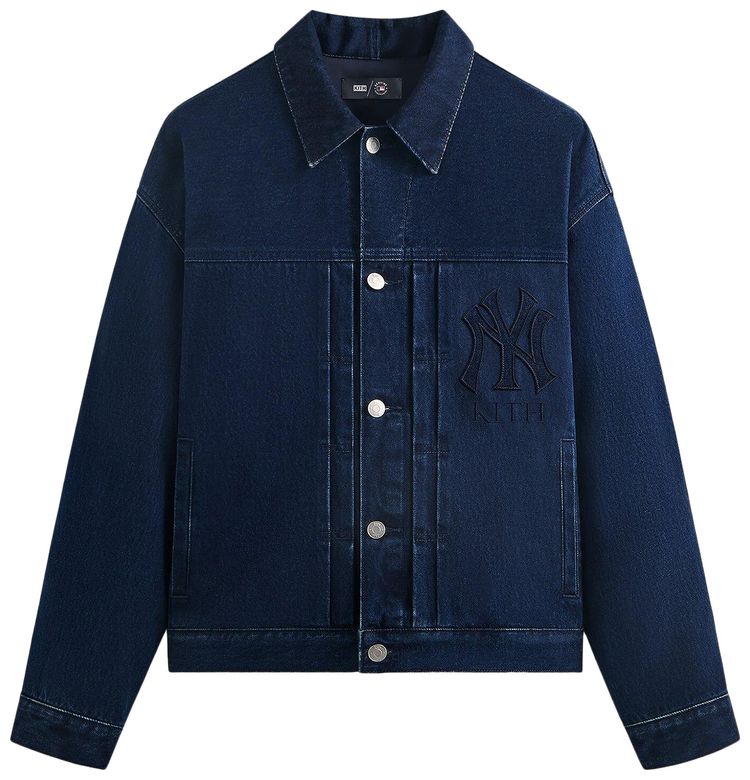 Kith For The New York Yankees Jay Indigo Denim Jacket Mid Indigo
