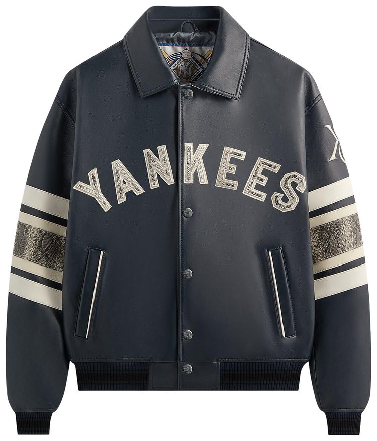 Kith x Avirex For The New York Yankees Leather Jacket Nocturnal  Snake