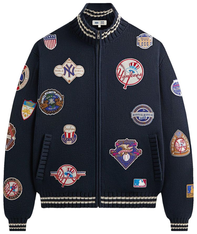 Kith For The New York Yankees All Over Embroidered Wyona Full Zip Nocturnal