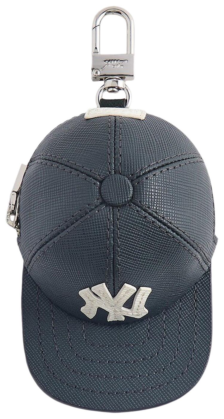 Kith For The New York Yankees Baseball Cap Leather Pouch Nocturnal