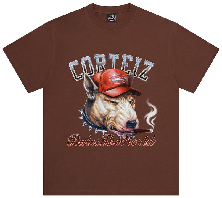 Corteiz DOG Pound Tee Brown