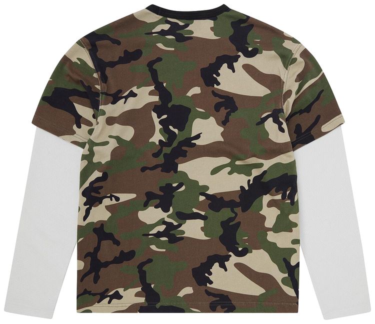 Corteiz Eagle Camo Thermal Long Sleeve Woodland