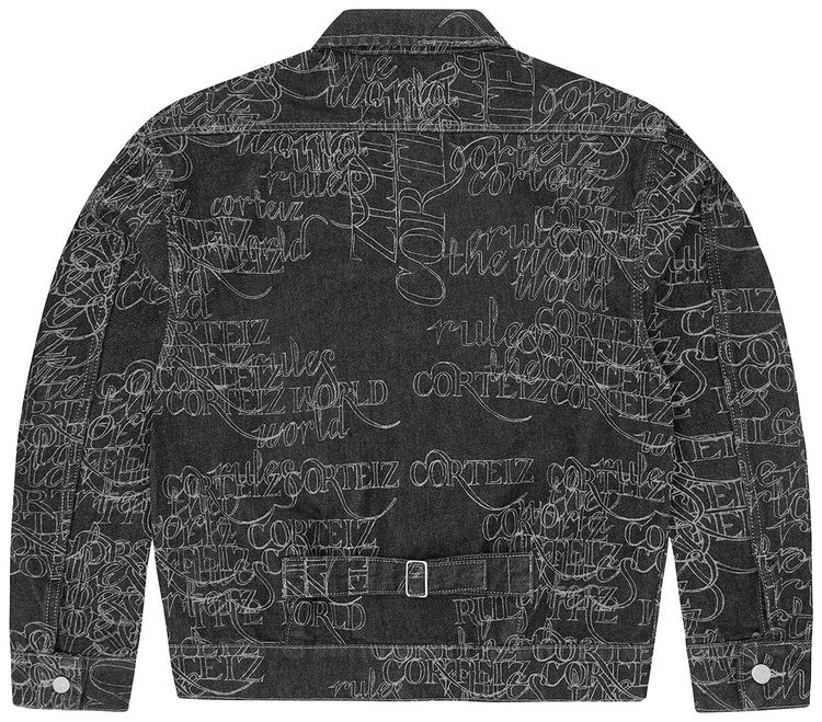 Corteiz Handwritten Denim Trucker Black