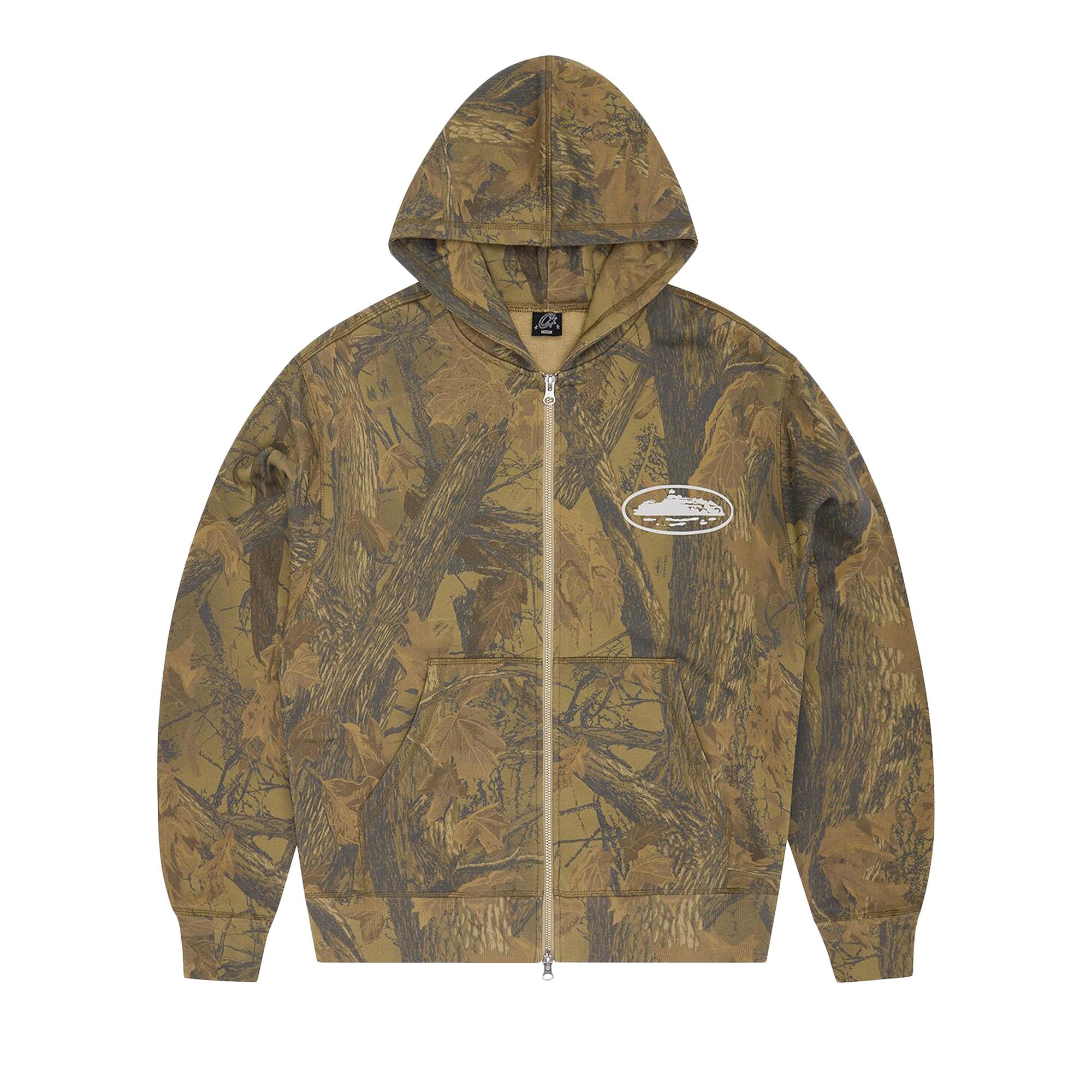 Buy Corteiz Island Puff Print Zip Hoodie 'Forest Camo' - CRTZ0531