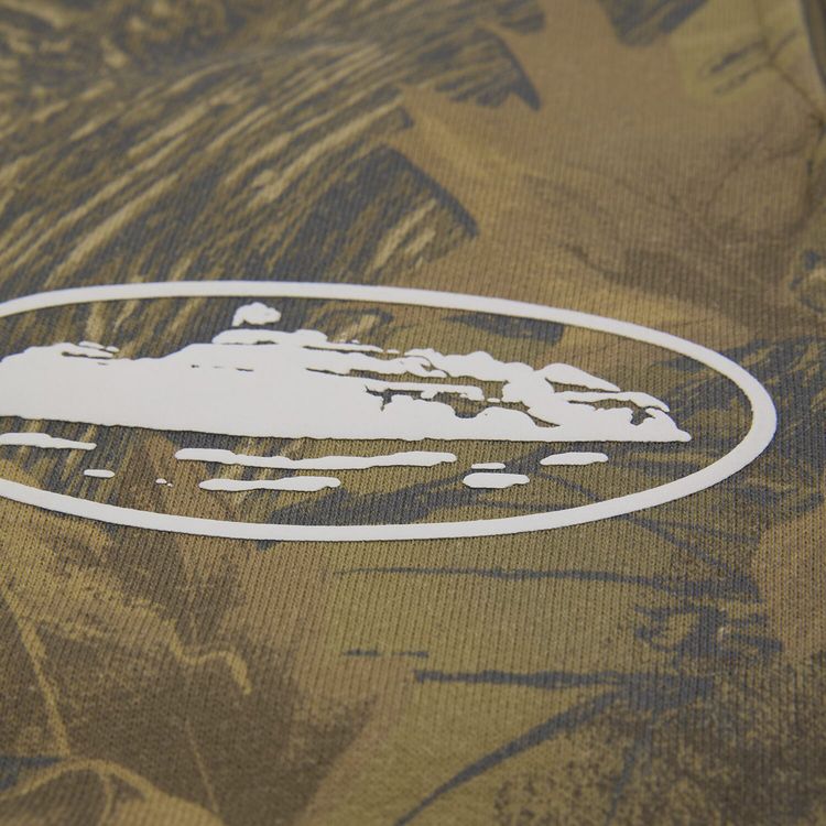 Corteiz Island Puff Print Zip Hoodie Forest Camo