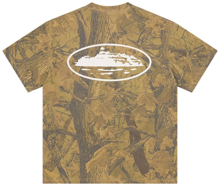 Corteiz Island Puff Print Tee Forest Camo