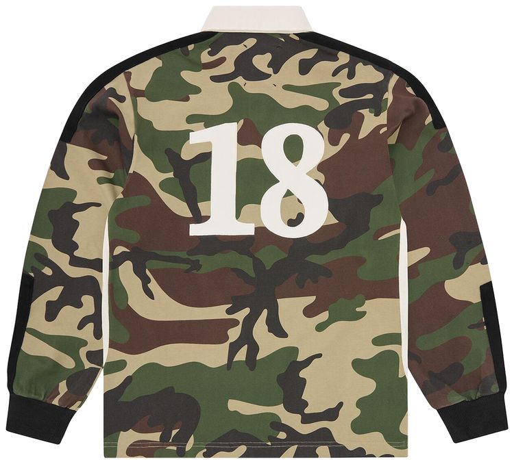 Corteiz Panelled Rugby Woodland Camo