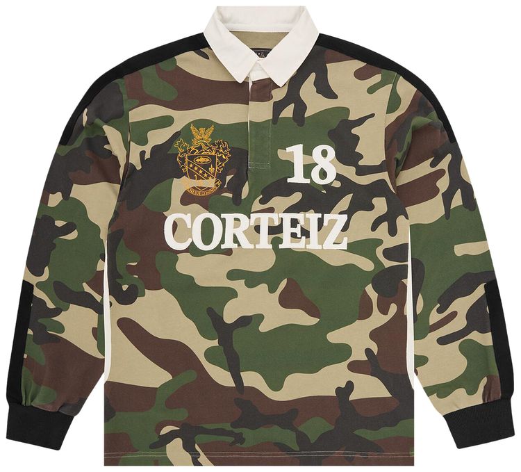 Corteiz Panelled Rugby Woodland Camo
