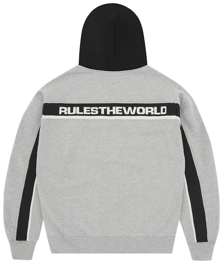 Corteiz Ribbed Sporteiz Zip Hoodie Heather Grey