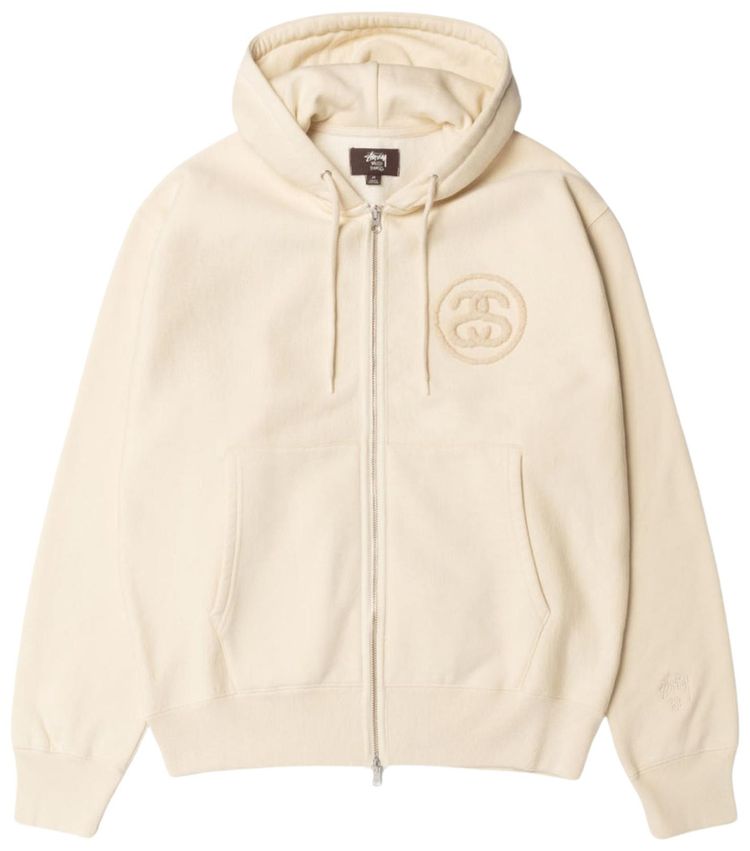 Stussy x Wales Bonner Fleece Zip Hoodie Ivory