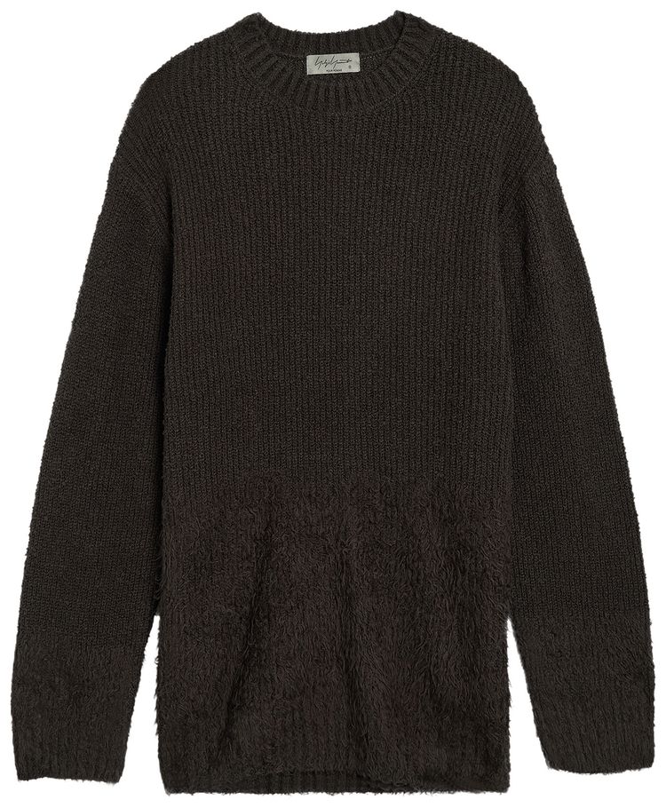 Yohji Yamamoto Pour Homme Gradation Round Neck Pullover Charcoal
