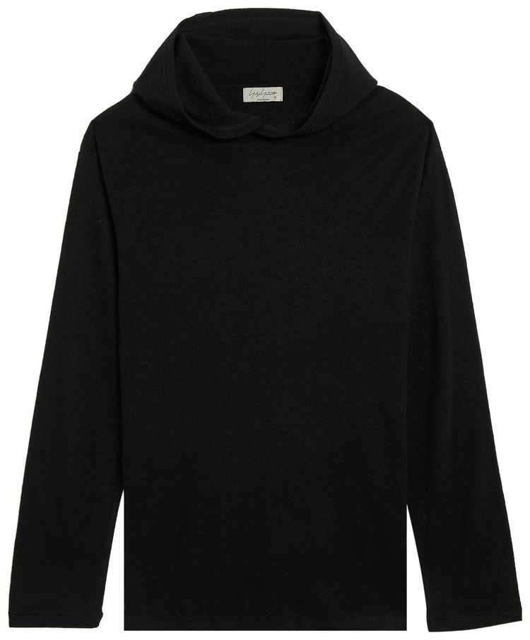 Yohji Yamamoto Pour Homme Hooded Long Sleeve Shirt Black