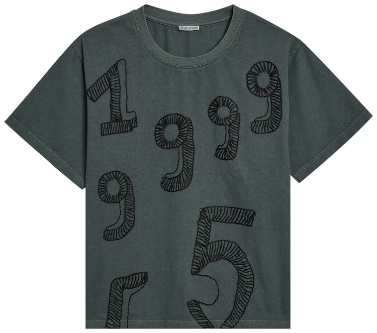 Glass Cypress Embroidered 1995 T Shirt Grey