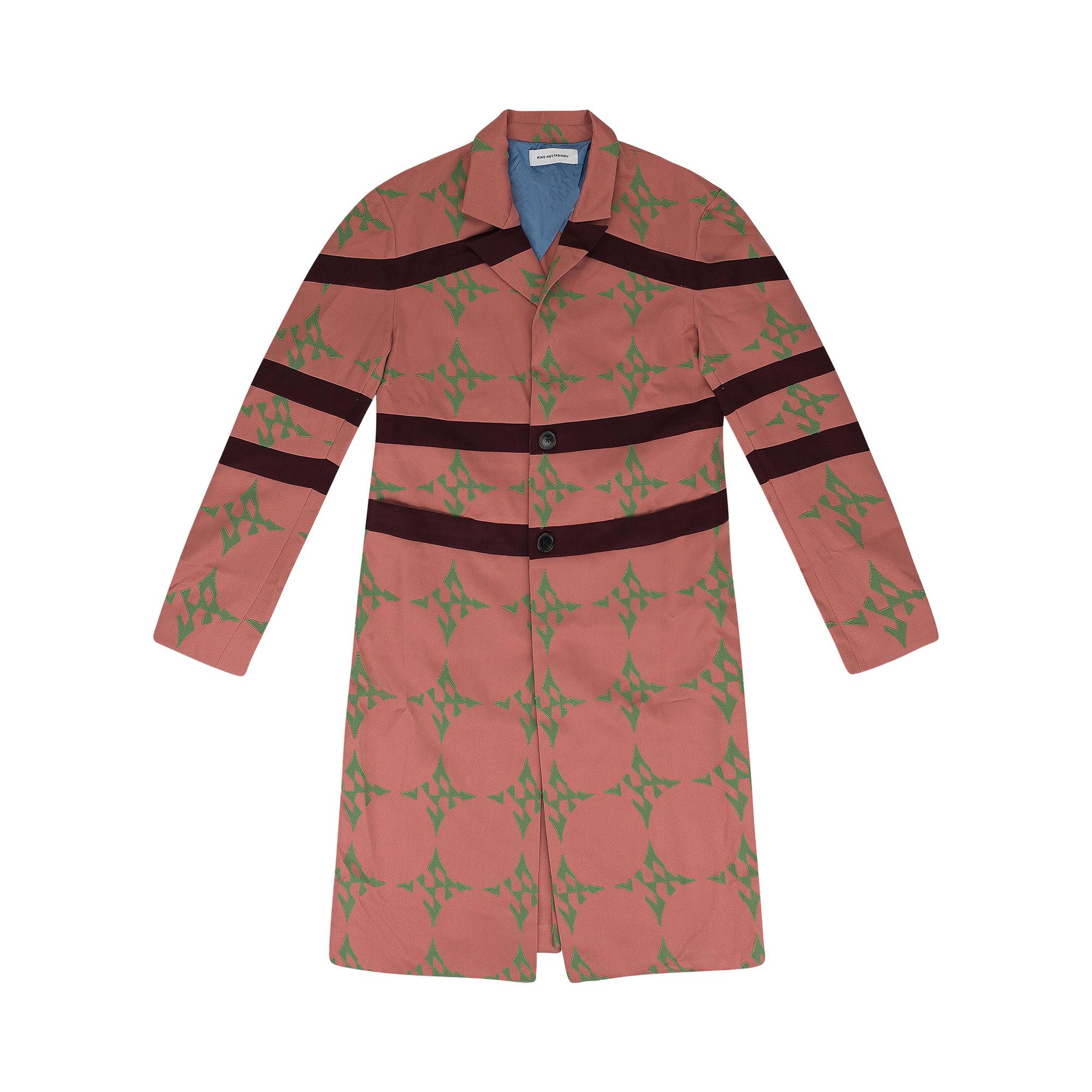 Buy Kiko Kostadinov Chiffon Check Long Blazer 'Pink' - KKSS20C01