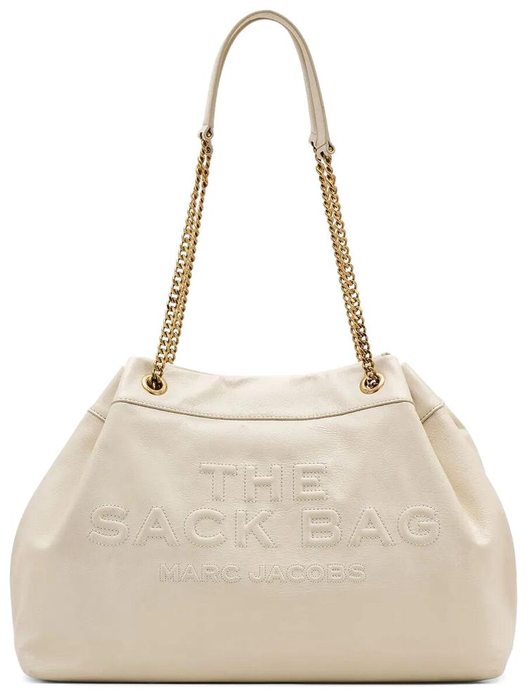Marc Jacobs The Large Leather Chain Sack Bag Cloud White