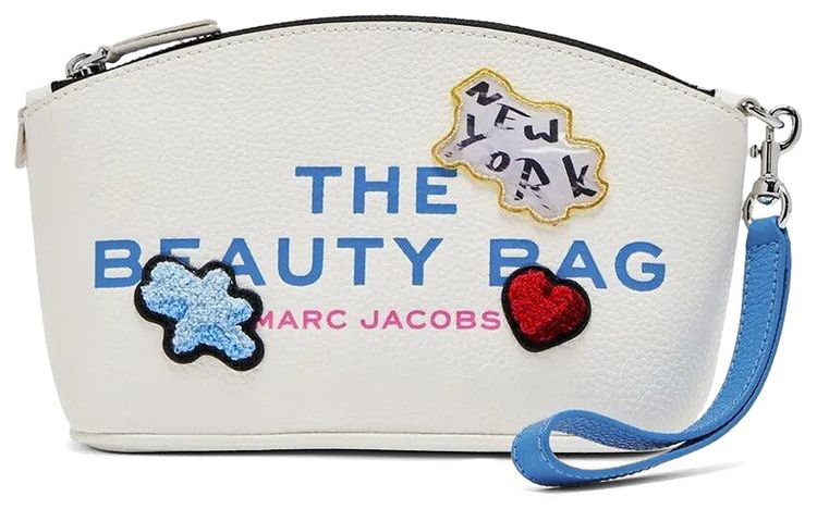 Marc Jacobs The Beauty Sticker Patches Leather Bag White Multicolor