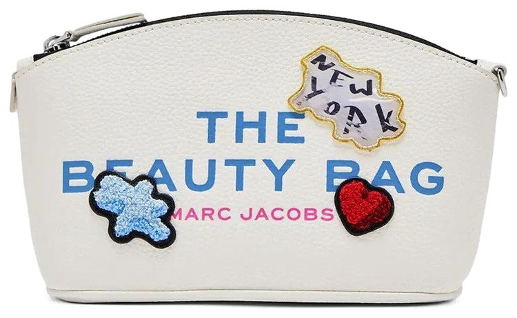 Marc Jacobs The Beauty Sticker Patches Leather Bag White Multicolor