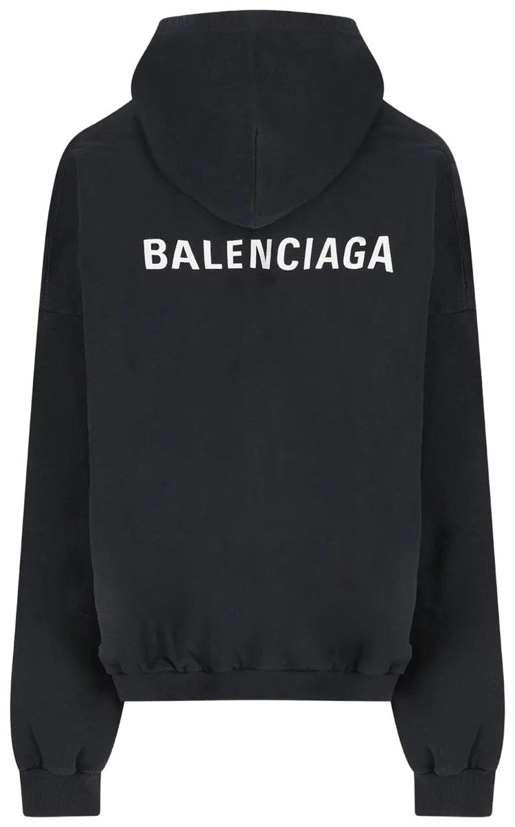 Balenciaga Polo Hoodie Faded BlackWhite