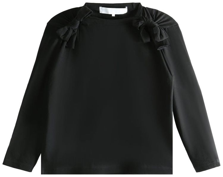 Tao Comme des Garcons Ruffled Sleeve T shirt Black