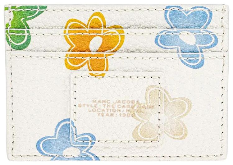 Marc Jacobs The Wild Leather Card Case White Multicolor