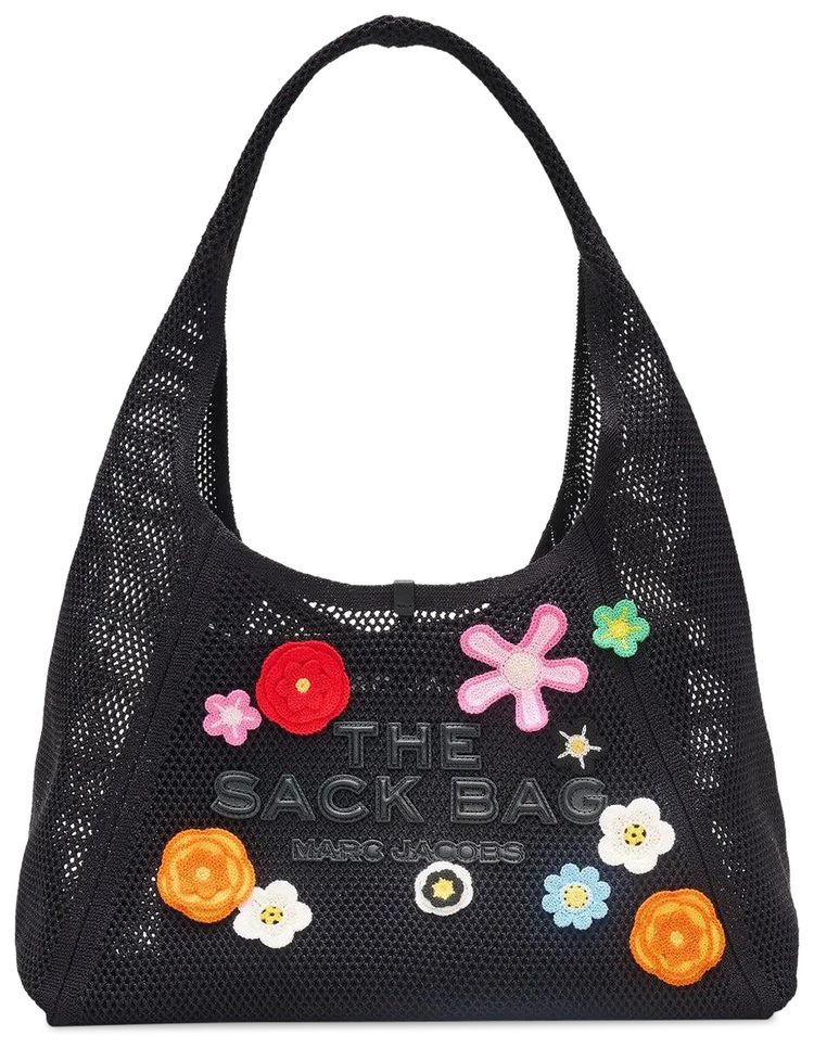 Marc Jacobs The Daisy Crochet Sack Bag Black Multicolor