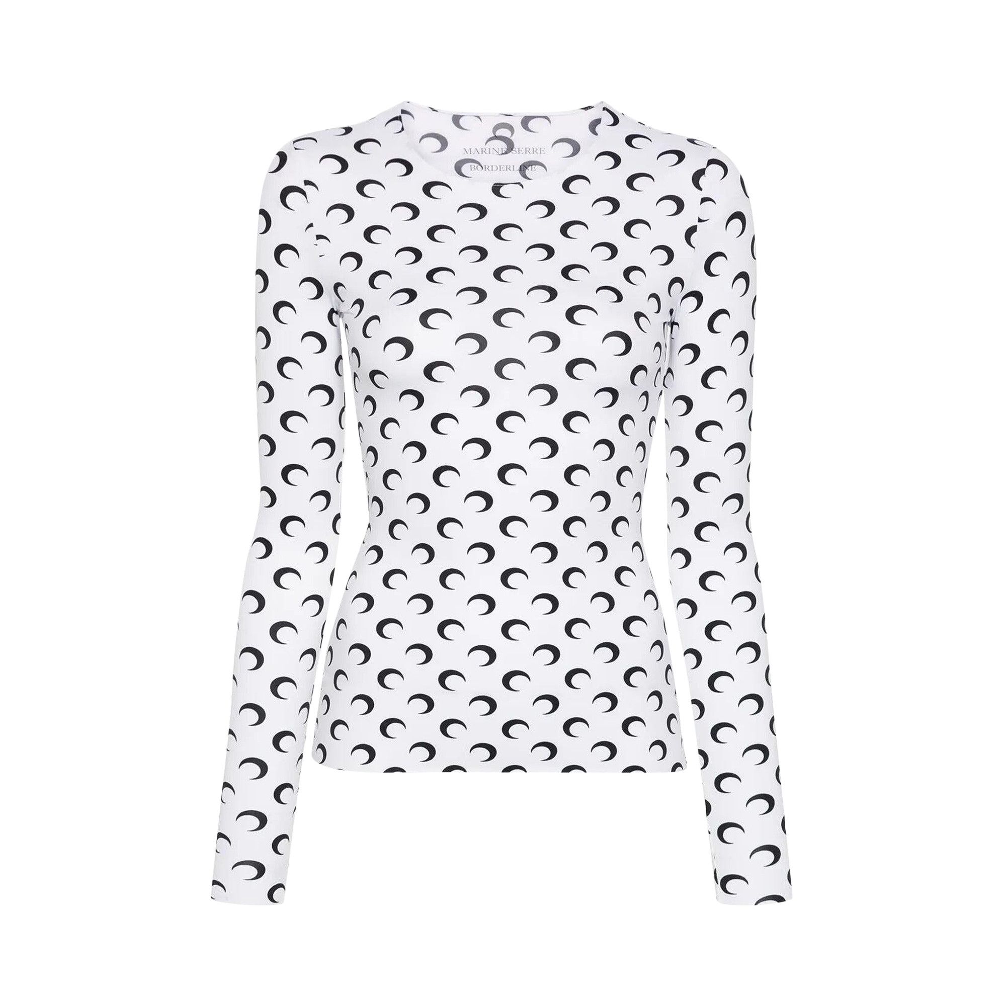 Buy Marine Serre Moon Printed Jersey Long-Sleeve Crewneck Top