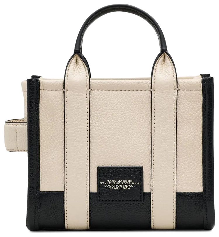 Marc Jacobs The Crossbody Leather Tote Bag Ivory Multicolor
