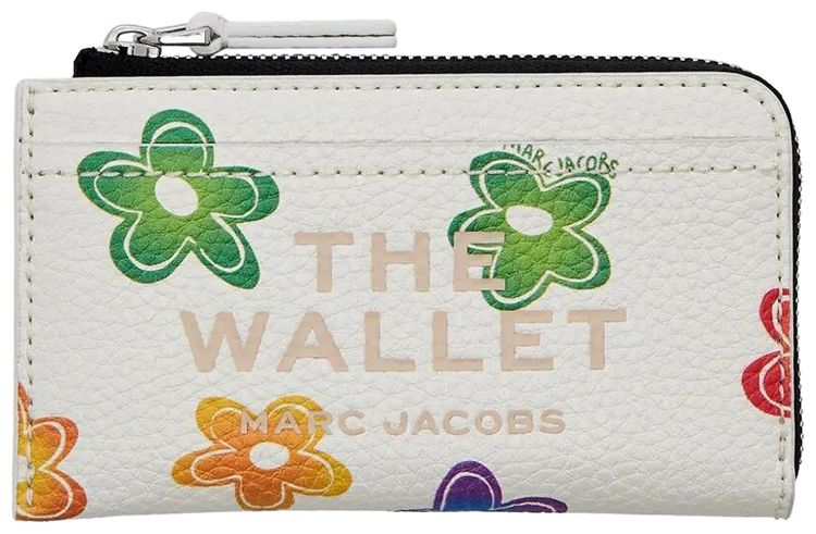 Marc Jacobs The Top Zip Multi Wallet White Multicolor